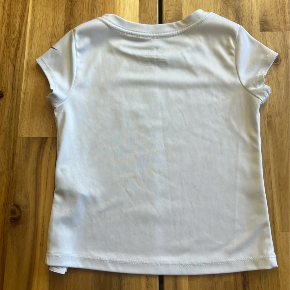 Nike Dri-FIT Toddler Girls T-Shirt 3T White Tie-Dye Logo